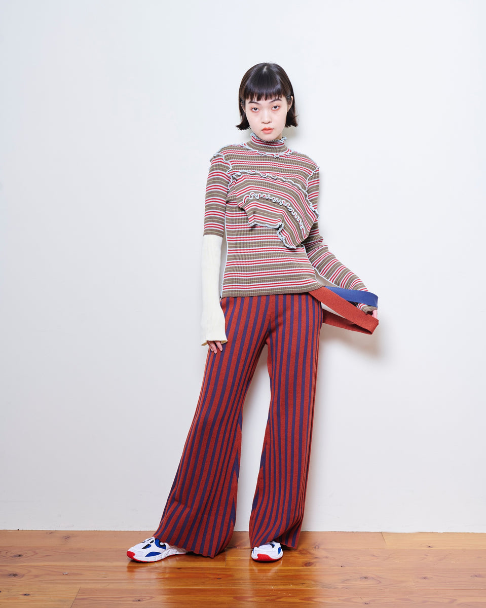 KT22A-KNP 【Stripe knit pants】