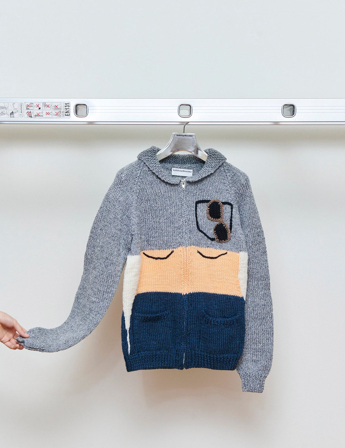 KT19A-HKN02 〈Hand made knit jacket〉GRAY