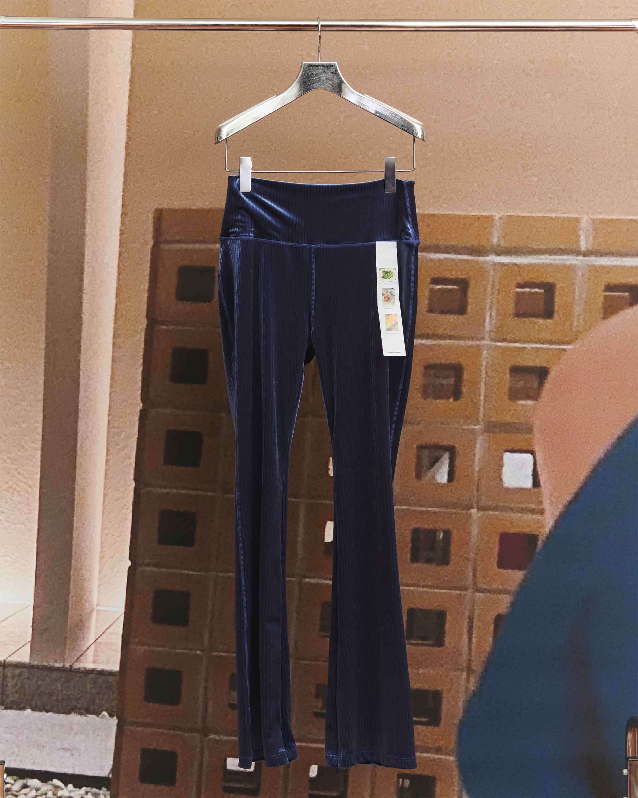 KTX5A-CA02〈FLEX VELVET ZIPPER LEGGINGS〉NAVY