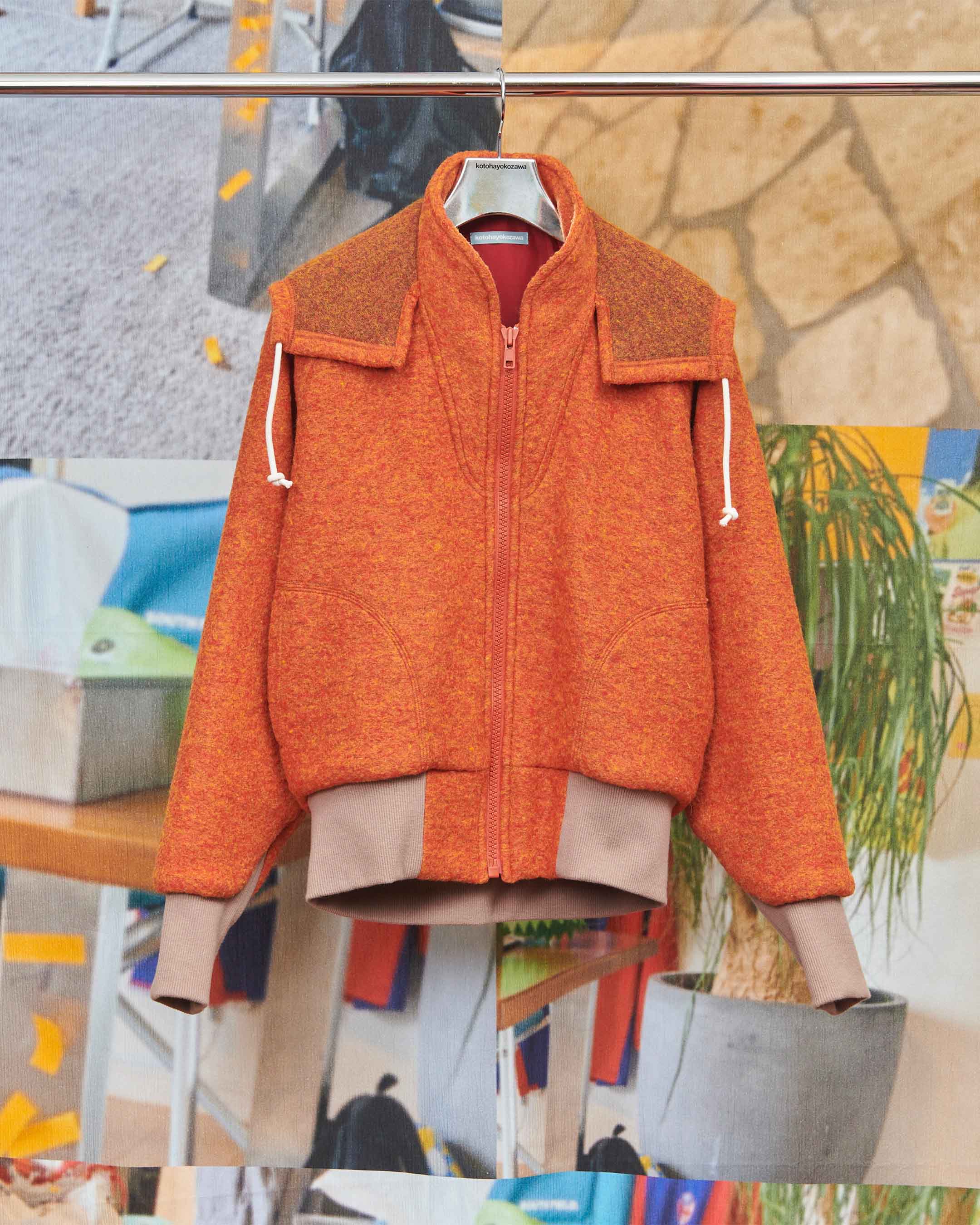 KTX6A-FL01〈SLIVER HOODED ZIP BLOUSON〉ORANGE