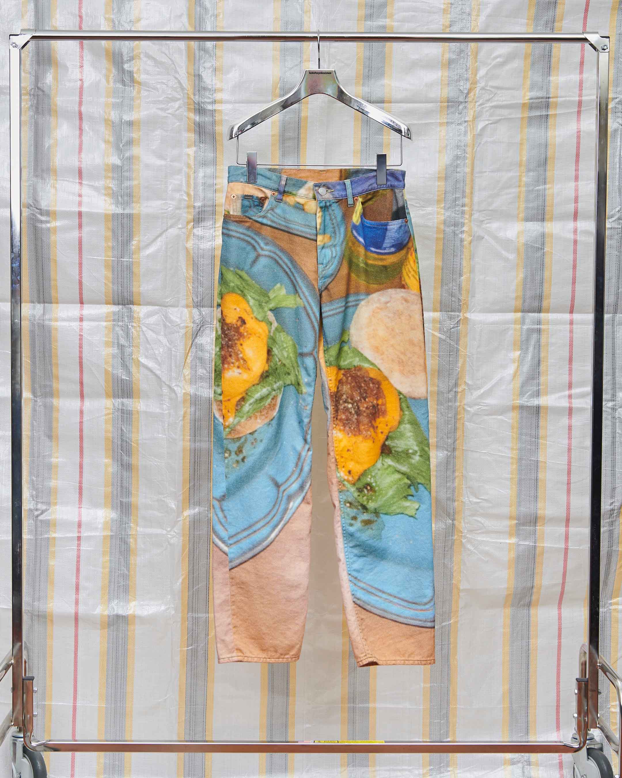 KTX6A-PT02〈GRAPHIC PANTS〉BLUE DINER
