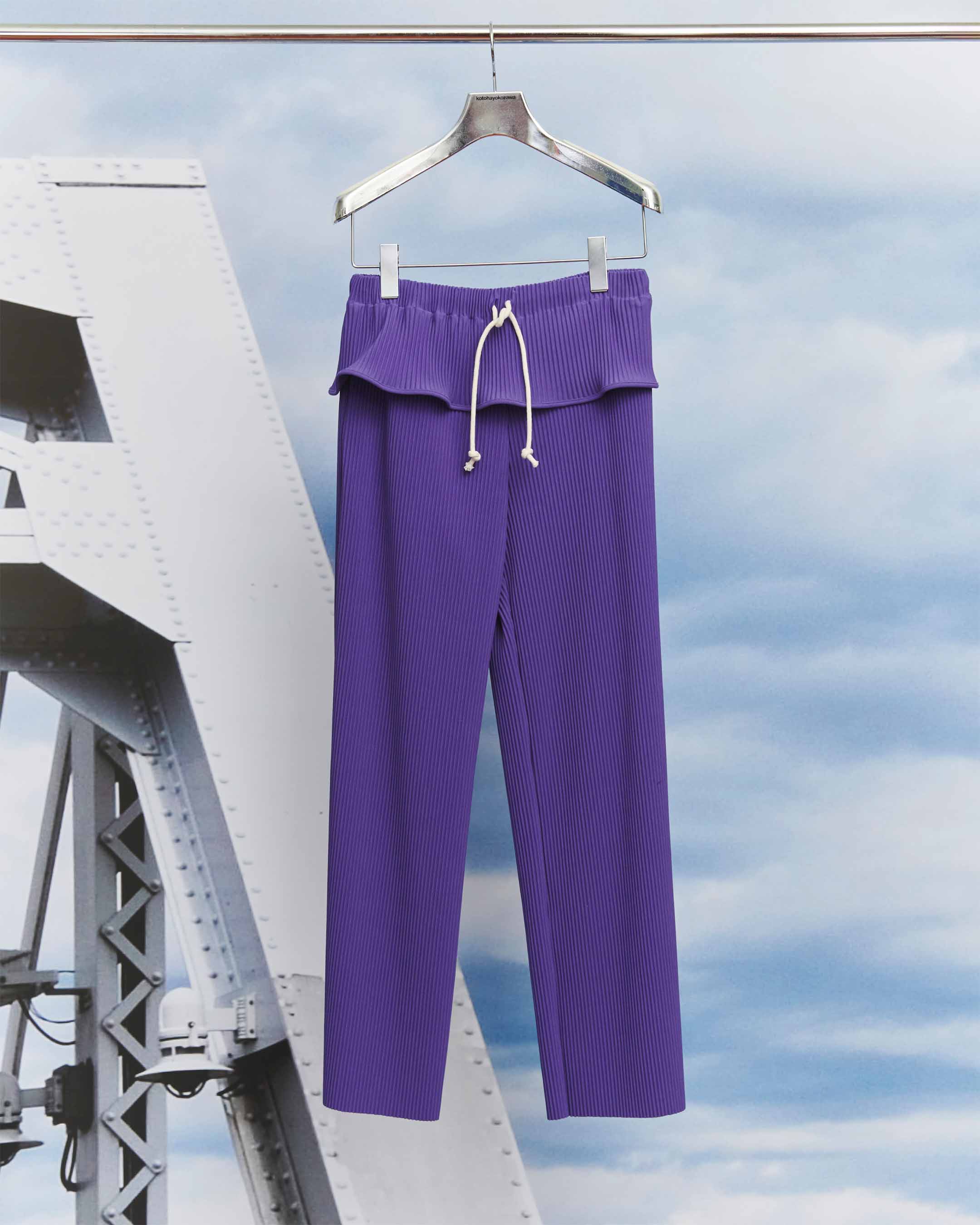 TDX5A-CP-PT〈CRISP PIPING PANTS〉PURPLE