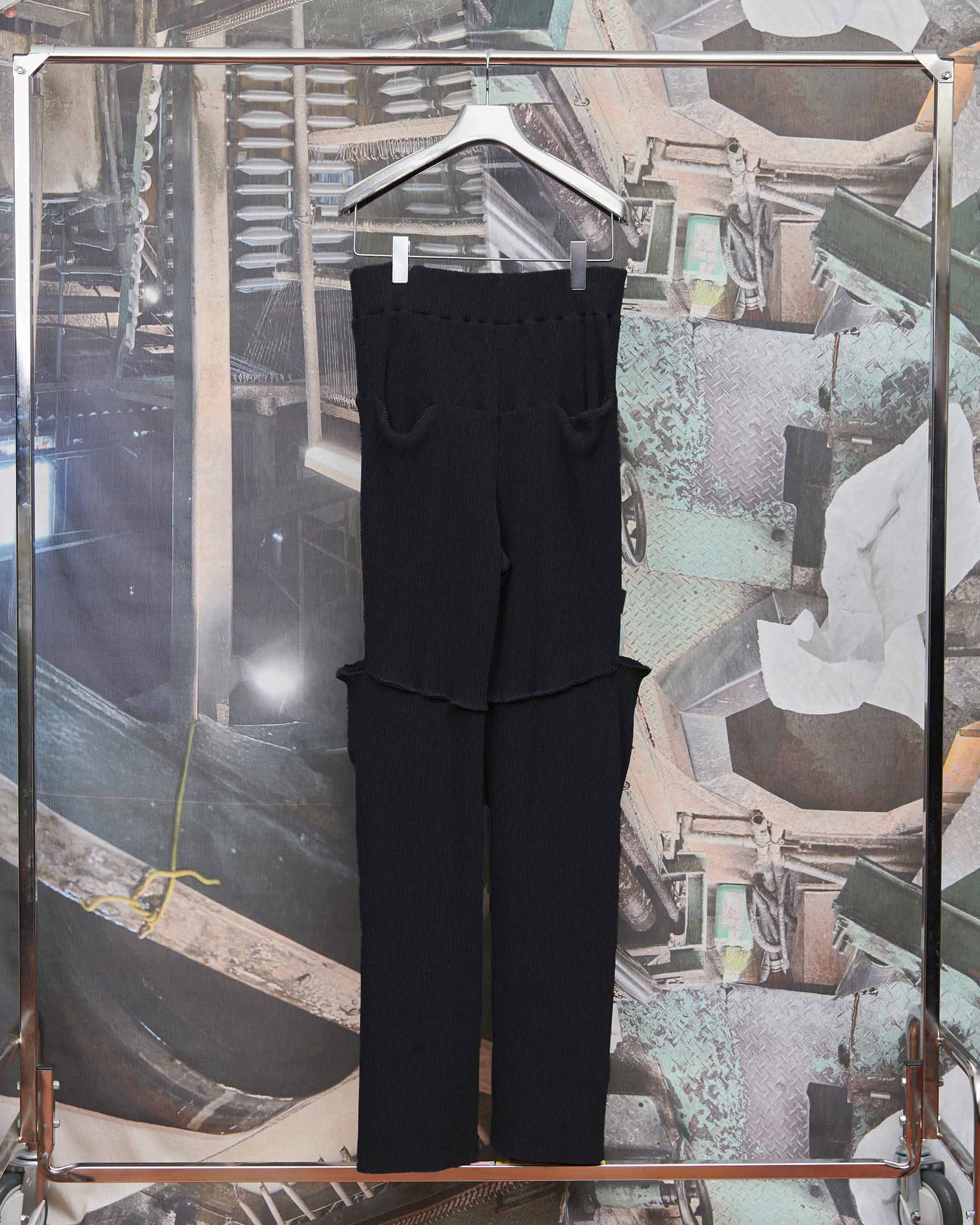 TDX6A-CRSP05〈CRISP CURVED POCKET PANTS〉BLACK