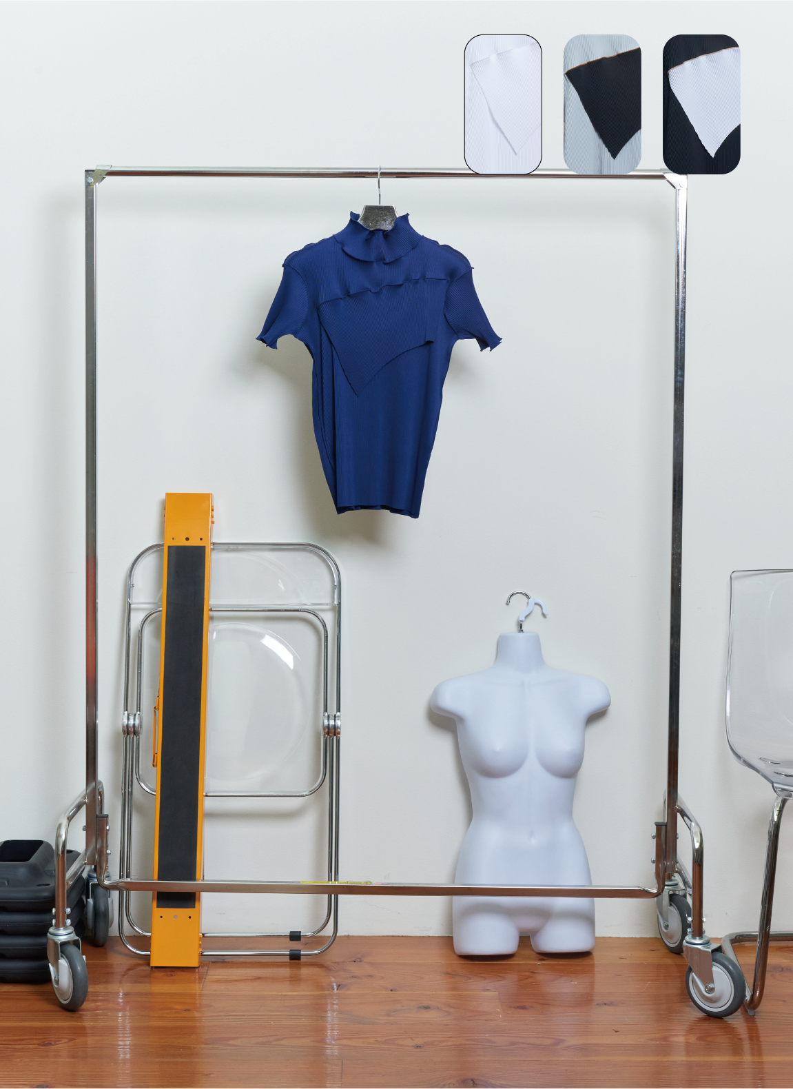 【最終値下げ】kotohayokozawa 半袖 ハイネック ネイビー トップス